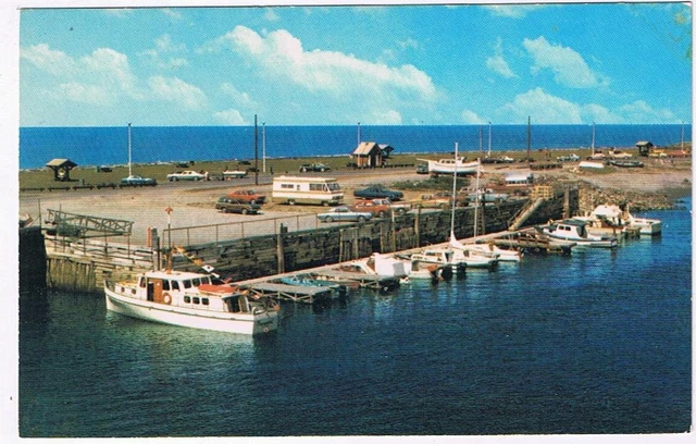 Quebec Postcard Matane Marina Entrance To Matane River