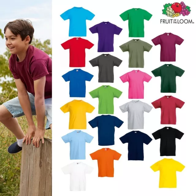 T-shirt originale bambini -in cotone Fruit of the Loom per ragazzi / ragazze