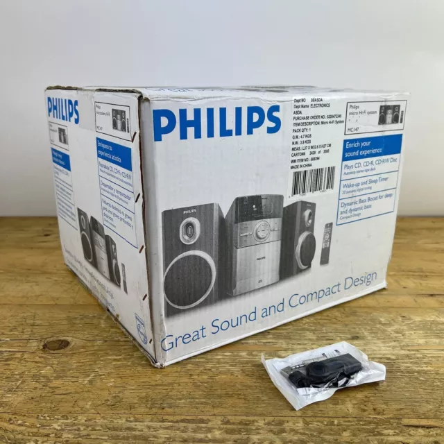 Philips Micro Hi-Fi System MC147 CD/Cassette/Radio/AUX w/ Bluetooth Dongle