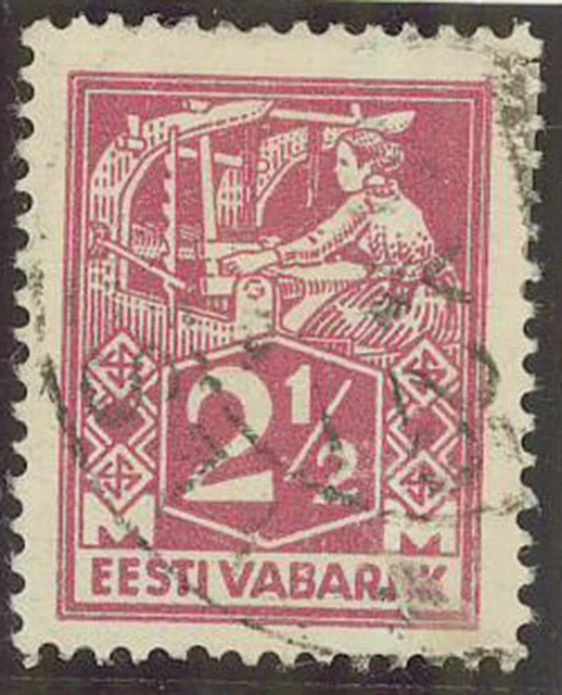 Estland Estonia Mi  35 A H/O II-Papier  o Attest Hujala