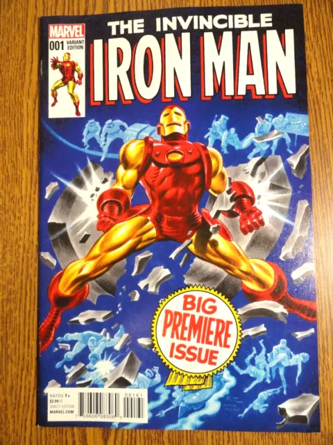 Invincible Iron Man #1 Rare 1:25 Bruce Timm Classique Hommage Variante Housse