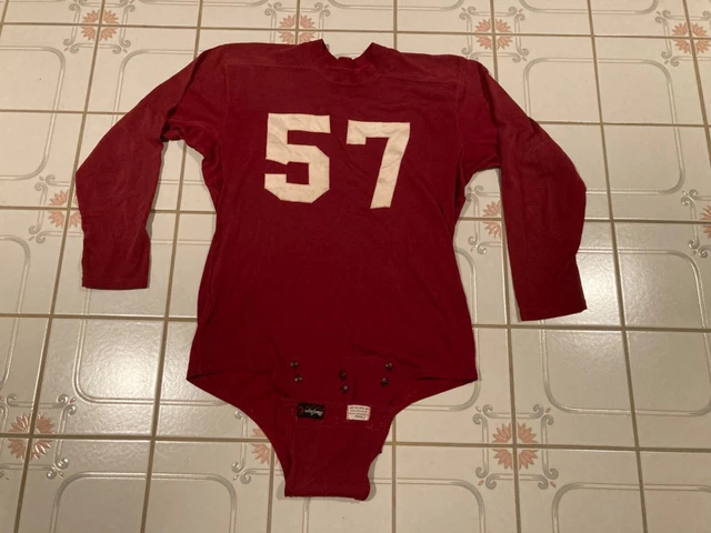 Vtg 1960s McGregor Game Worn Durene Football Jersey Button Crotch Size 42 Vtg 1960s McGregor Game Worn Durene Football Jersey Button Crotch Size 42