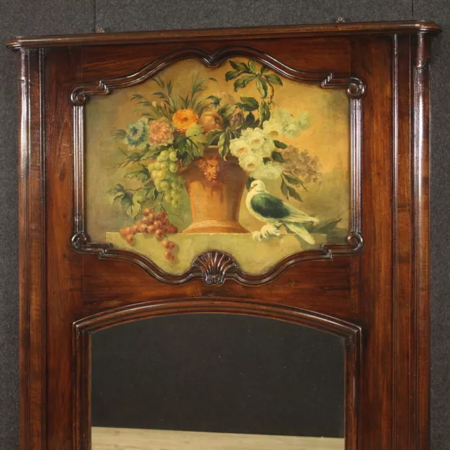 Miroir de cheminée italien style ancien meuble en bois peint cadre de salon 900 2