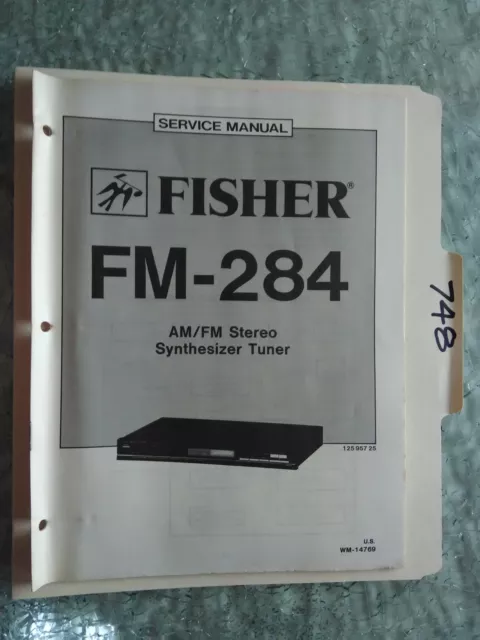 Fisher FM-284 service manual original repair book stereo tuner radio
