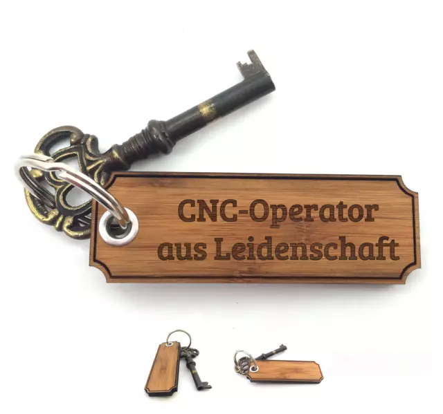 Schlüsselanhänger CNC-Operator - Geschenk Abschied Schenken Glücksbringer Gravur