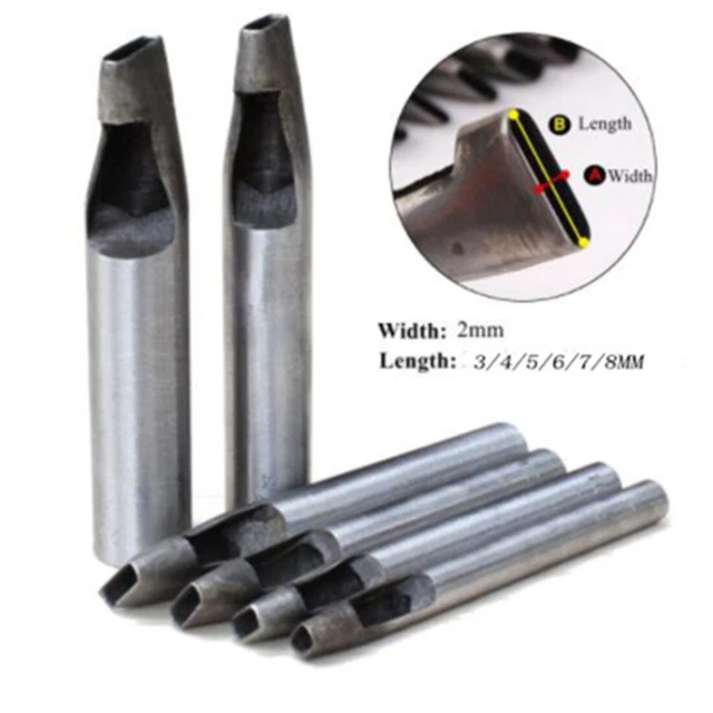 6pcs / Set 3-8mm Forma Ovale Punzone Cutter Pelle Utensile Fai da Te 2mm Nuove