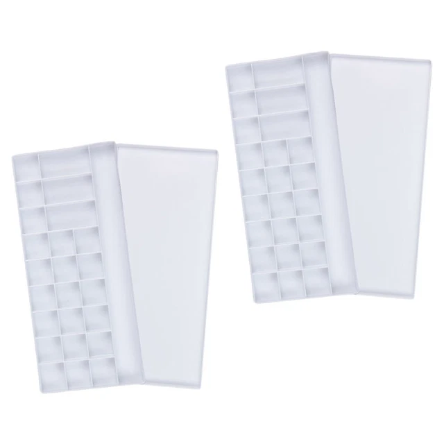 2 piezas Acuarela Paint Box Portátil Acuarela Pigmento Caja Pintura Accesorios