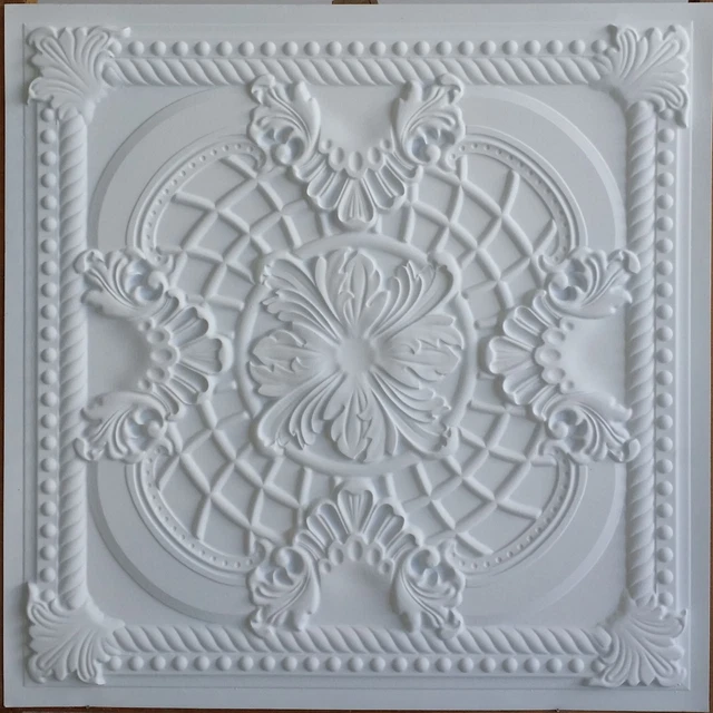 Ceiling tiles Faux tin white matt decor KTV saloon wall panel PL31 PAINTSDECOR