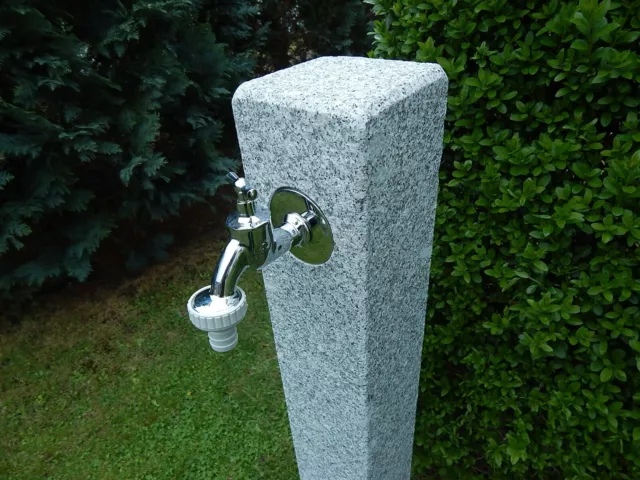 Wasserzapfsäule,  Granit, Bewässerung, Außenwasserhahn, Brunnen Zapfstelle 3