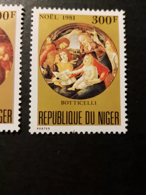 Niger Stamp Christmas Paintings N°570/562 New Without Rubber 1981 2