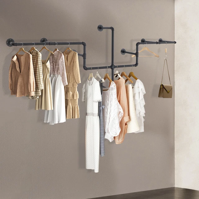 WALL MOUNTED CLOTHES Rack Clothing Garment Display Rack Retail