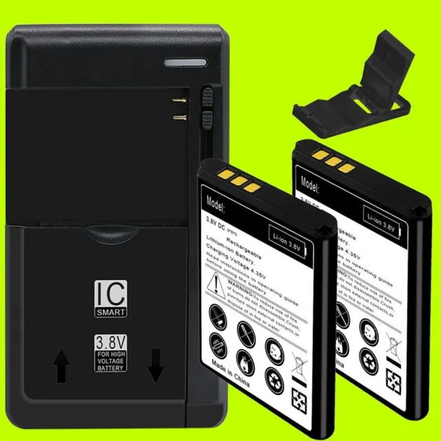 Boosting 2x 1600mAh Battery Dock Charger Bracket for Consumer Cellular Doro 7050