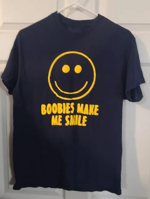 SPENCERS BOOBIES MAKE me smile shirt size medium $30.00 - PicClick