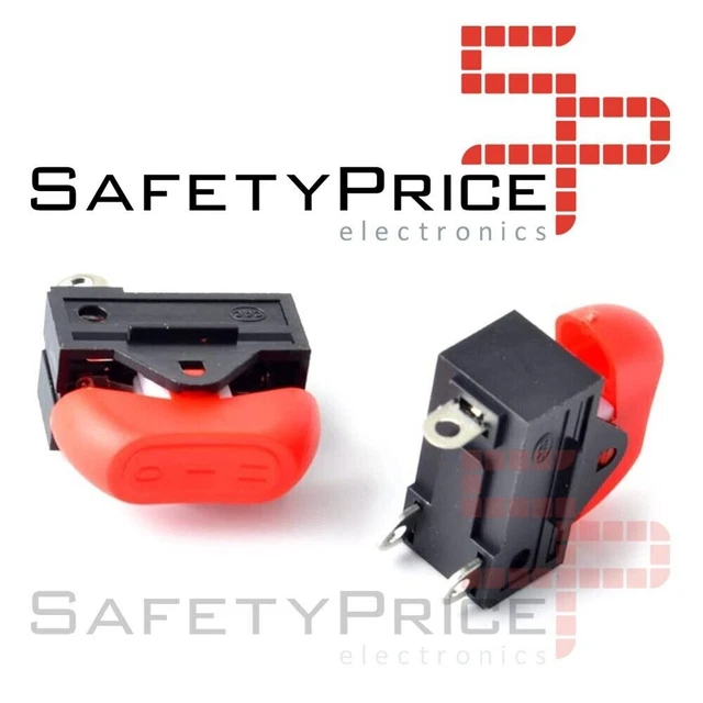 Interrupteur à Bascule 3 Positions Lumineux - 250V 15A, Bouton Rouge LED, Neuf