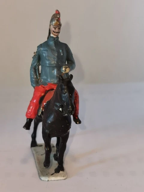 Figurine Ancienne Cavalier En Plomb - Objet De Collection Vintage, Occasion