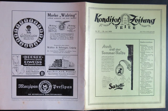 KONDITOR Zeitung Trier vom 20. 7. 1938
