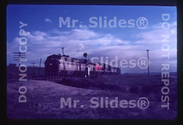 Original Slide CB&Q Burlington Route C&S F7A 702D & 6 Action In 1968