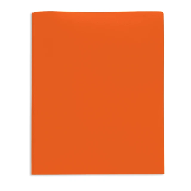 Office Depot Brand 2-Pocket School-Grade Poly Folder with Prongs, Letter Size,