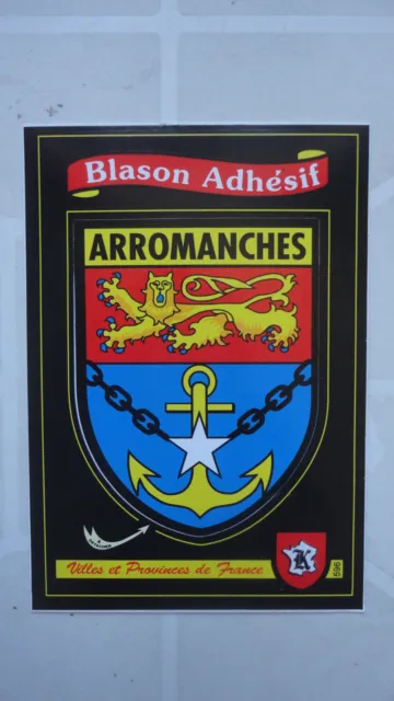 Blason Adhesif Autocollant Arromanches Villes Et Provinces  De France