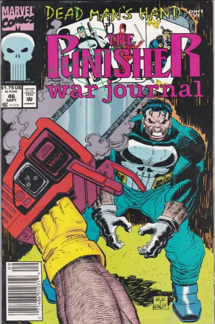 The Punisher: War Journal #46, Vol. 1(1988-1995) Marvel Comics, Newsstand,Romita