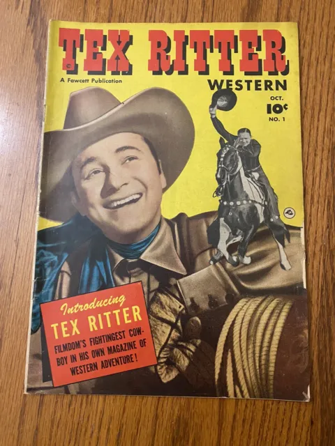Tex Ritter Western #1 [1950 Vg+] Fawcett