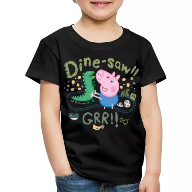 Peppa Wutz Dine-Saw Dino Dinosaurier Kinder Premium T-Shirt