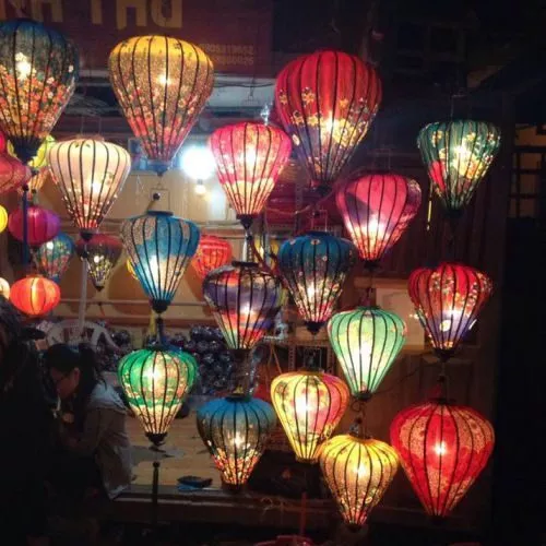 Vietnamesische orientalische Seide Bambus handgefertigte Laterne Lampe GLOBE oder BALLON 3 Größen