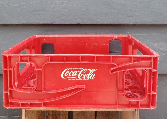 Coca-Cola Crate Carrier Huskylite Heavy Duty Plastic Red Vintage