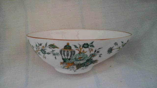 Avocado Servierteller, Crown Staffordshire, im orientalischen Kowloon Muster