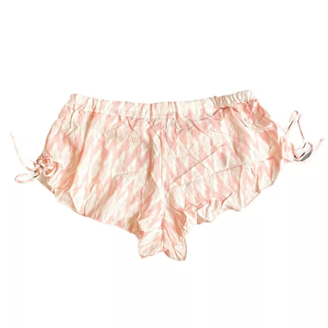 Eberjey Women’s Size S/M Carmelita Morgan Lounge Sleep Shorts Mamey White Pink 2