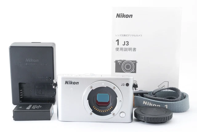 323 shots Nikon 1 J3 14.2 MP Digital Camera - Silver Body From JAPAN [Near Mint]