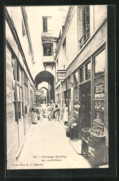 CPA Paris, Passage Sainte-Foy, 261, Rue Saint-Denis