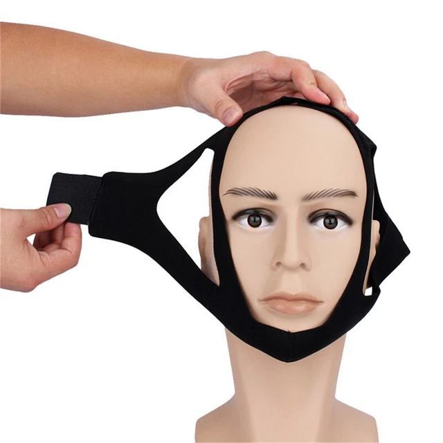 Cinturón para roncar anti ronquidos Cpap correa para la barbilla apnea del sueño solución de mandíbula' JW