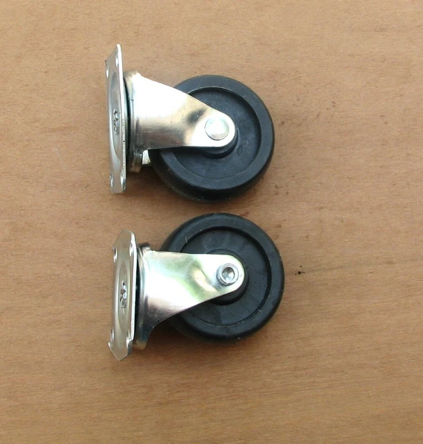 2 - 3" Swivel Casters With 3"x 2-3/4" Plate 4 Screw Holes