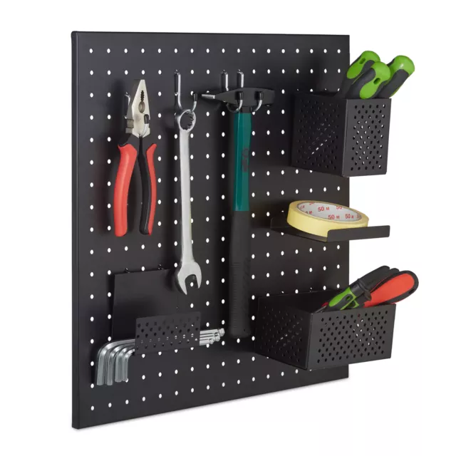 Panel perforado para herramientas Tablero de herramientas taller con accesorios