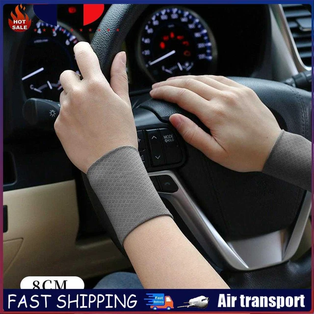 Elastic Wristband Summer Ice Silk Sport Cycling Wrist Brace (Grey 8cm) ~