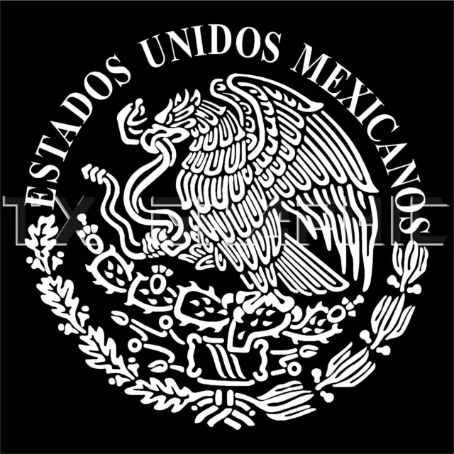 ESTADOS UNIDOS MEXICANOS Decal Mexican Eagle Aguila De Mexico Flag ...