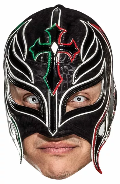 Rey Mysterio Wwe 2D Carte Fête Masque Visage - Déguisement Fun Officiel Lutteur