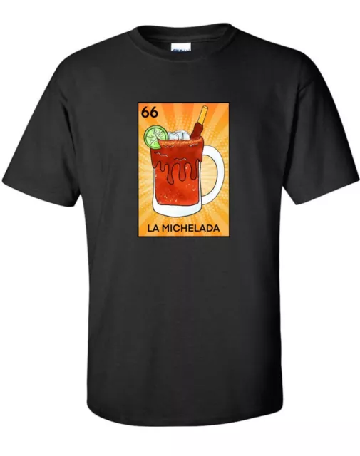 La Michelada Loteria Card Tarjeta 100% Cotton Unisex T-Shirt S, M, L, XL