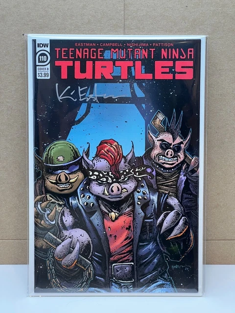 Teenage Mutant Ninja Turtles TMNT 110B Kevin Eastman Variant IDW 2020 Signed COA