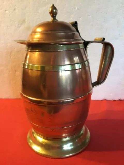 Antique Goetz & Flodin Mfg Co Copper and Brass Pitcher, w/John Buck Engraved on