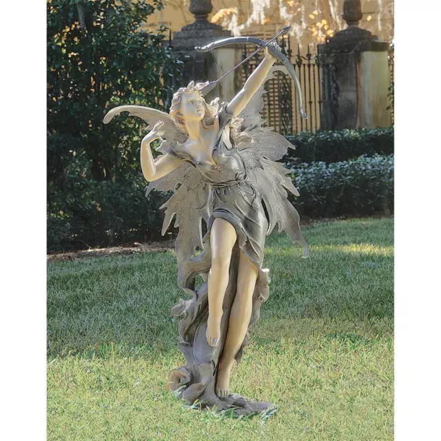 Design Toscano Rhiannon the Archer Garden Fairy Statue: Large