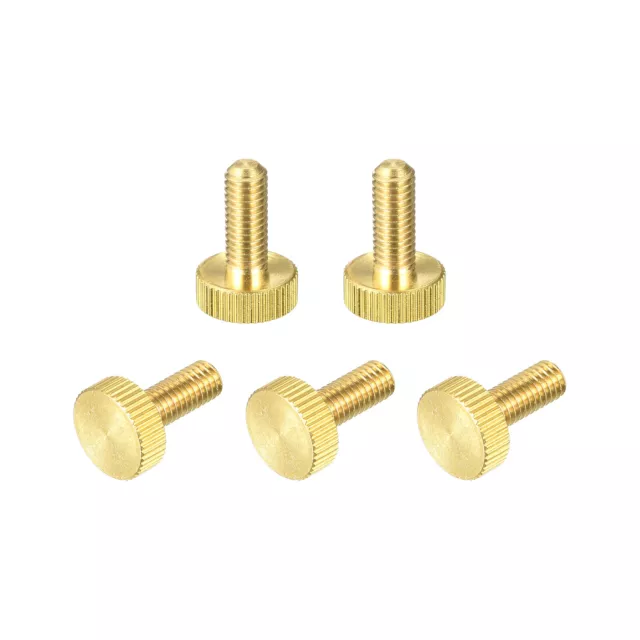 Molette Pouce Vis, M6x16mm Laiton Boulons Poignée Boutons Attaches pour PC 5Pcs