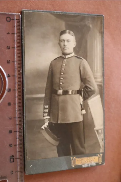 tolles altes CDV-Foto - Portrait eines Soldaten  Anklam
