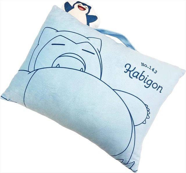 Official Character Goods Pokemon Snorlax Pillow Mascot 40cm x 30cm x 9cm blue
