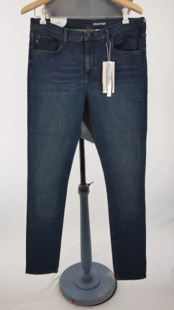 HM Shaping Jeans Hi Tech Stretch Body Dark Blue Denim Skinny Regular Waist UK 8