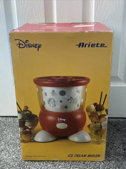 Disney Ariete Eismaschine Maschine Mickey Mouse Retro rot verpackt 35 Watt