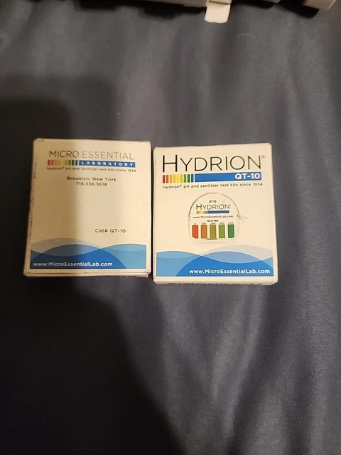 Lot of 2 Hydrion QT-40 PH Test Strips Papers Single 40ct Roll