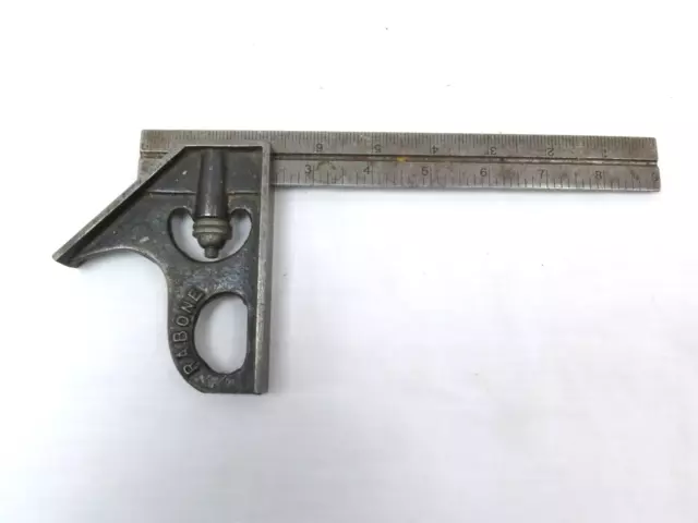 Vintage rabone chesterman combination square adjustable metal tool no 1901