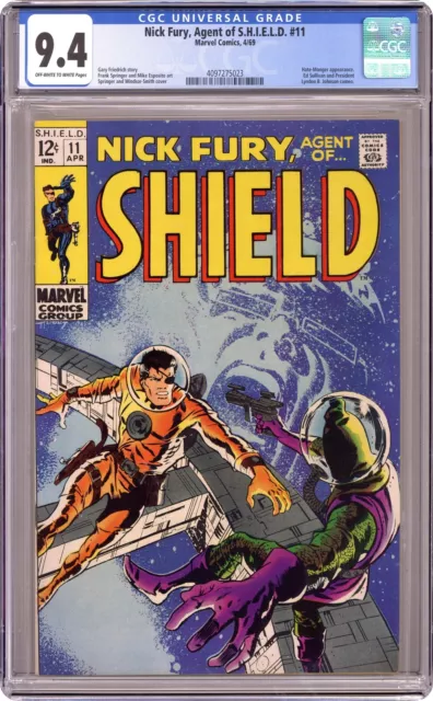 Nick Fury Agent of SHIELD #11 CGC 9.4 1969 4097275023
